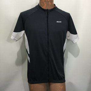 Arsuxeo L Black White Bike Cycling Jersey Short Sleeve